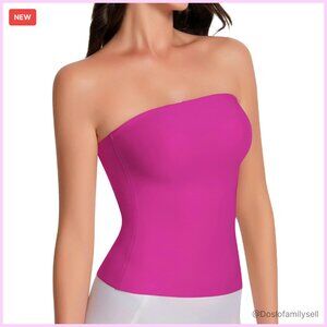 Strapless Tube Top Y2K Crop Double Lined Air Touch Fabric Summer Going Out